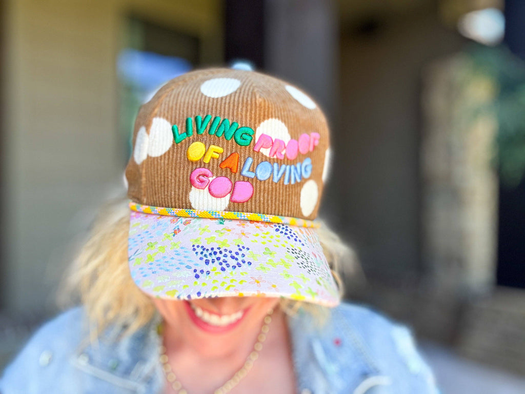 Embroidered Baseball Cap - "Living Proof of a Loving God"