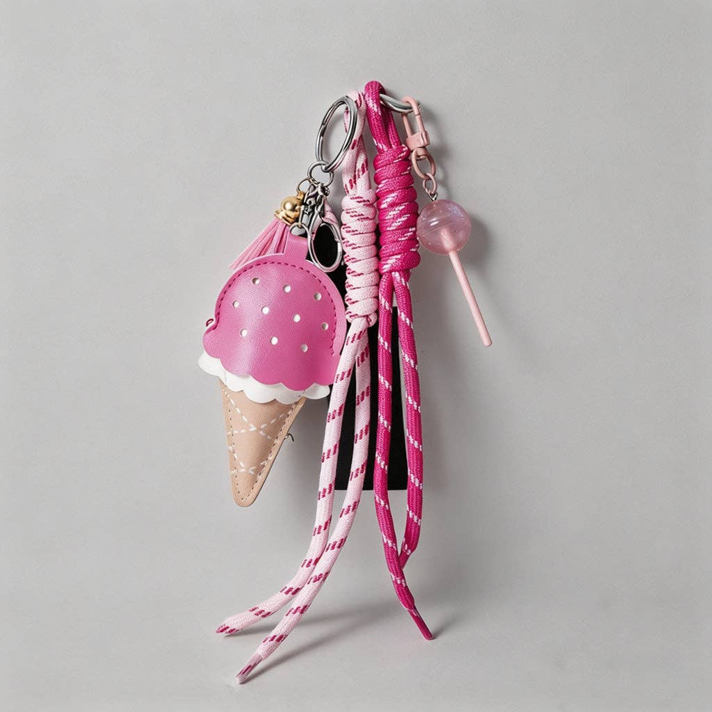 Sweet Ice Cream Bag Charm: Light Pink / Ice Cream