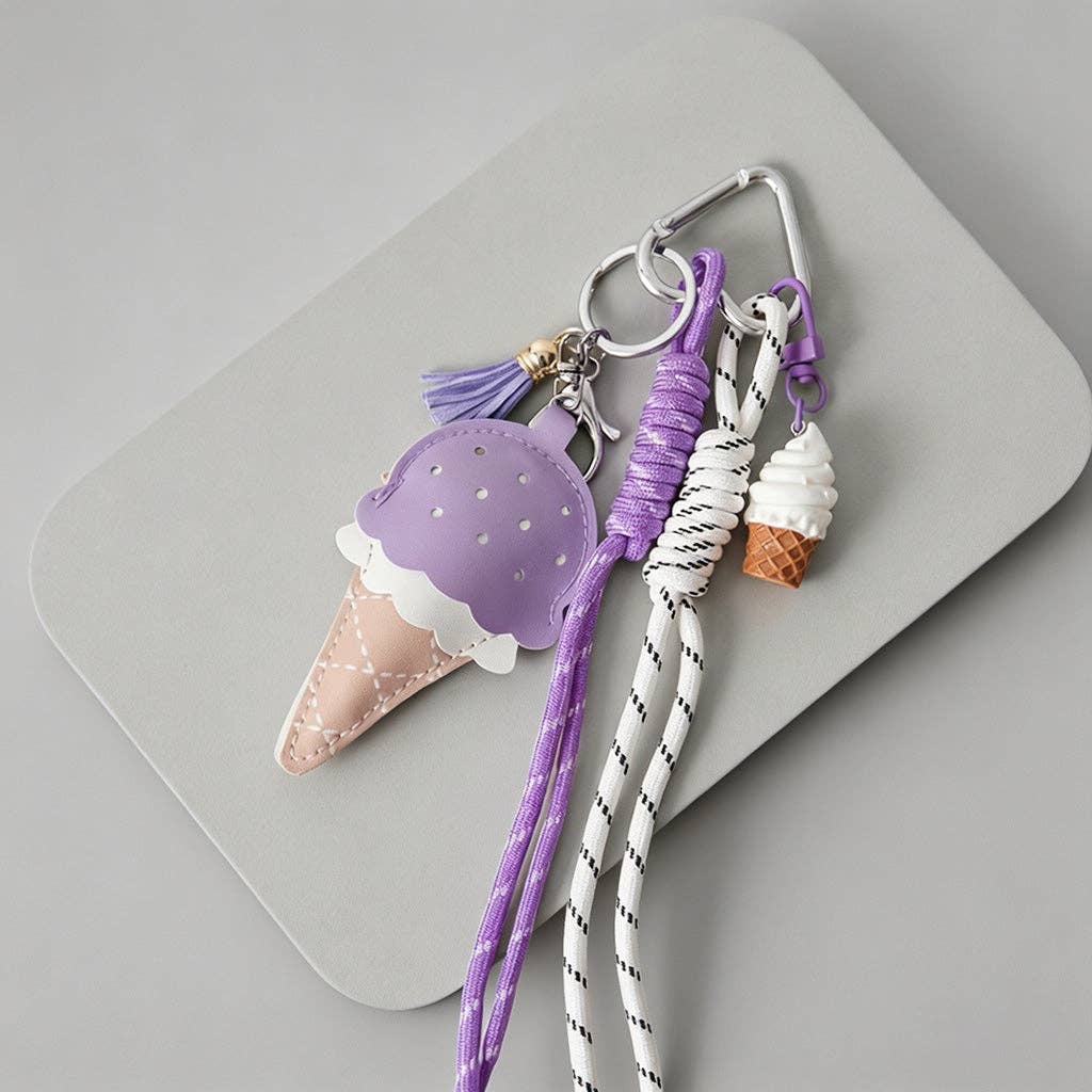 Sweet Ice Cream Bag Charm: Mint / Lollipop