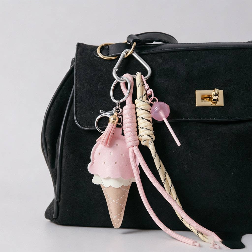 Sweet Ice Cream Bag Charm: Mint / Lollipop
