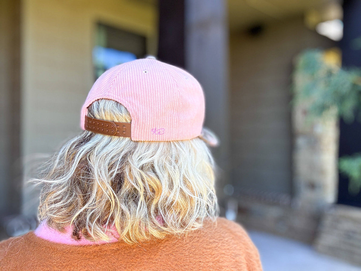 Embroidered Baseball Cap - "So Very Thankful" - Light Pink
