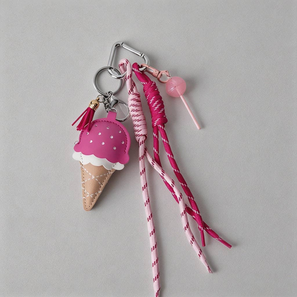 Sweet Ice Cream Bag Charm: Mint / Lollipop