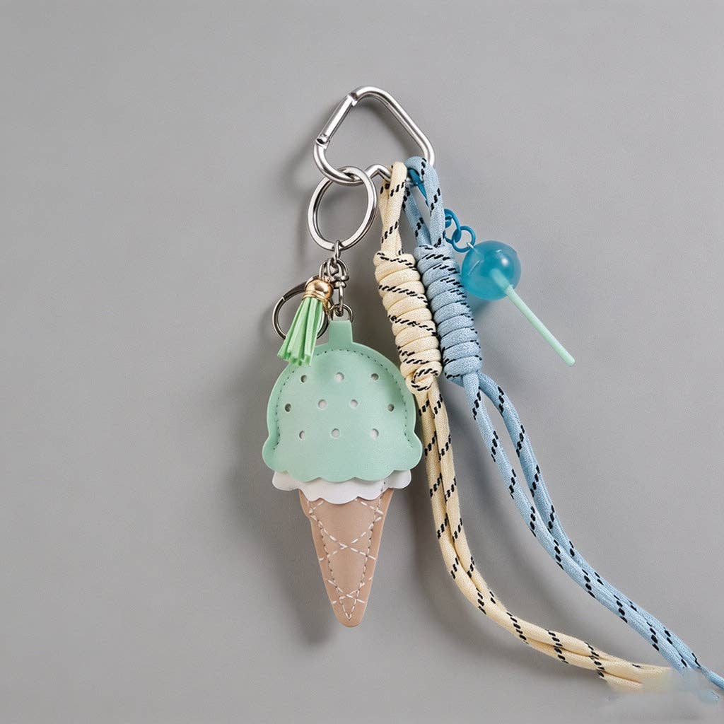 Sweet Ice Cream Bag Charm: Light Pink / Lollipop