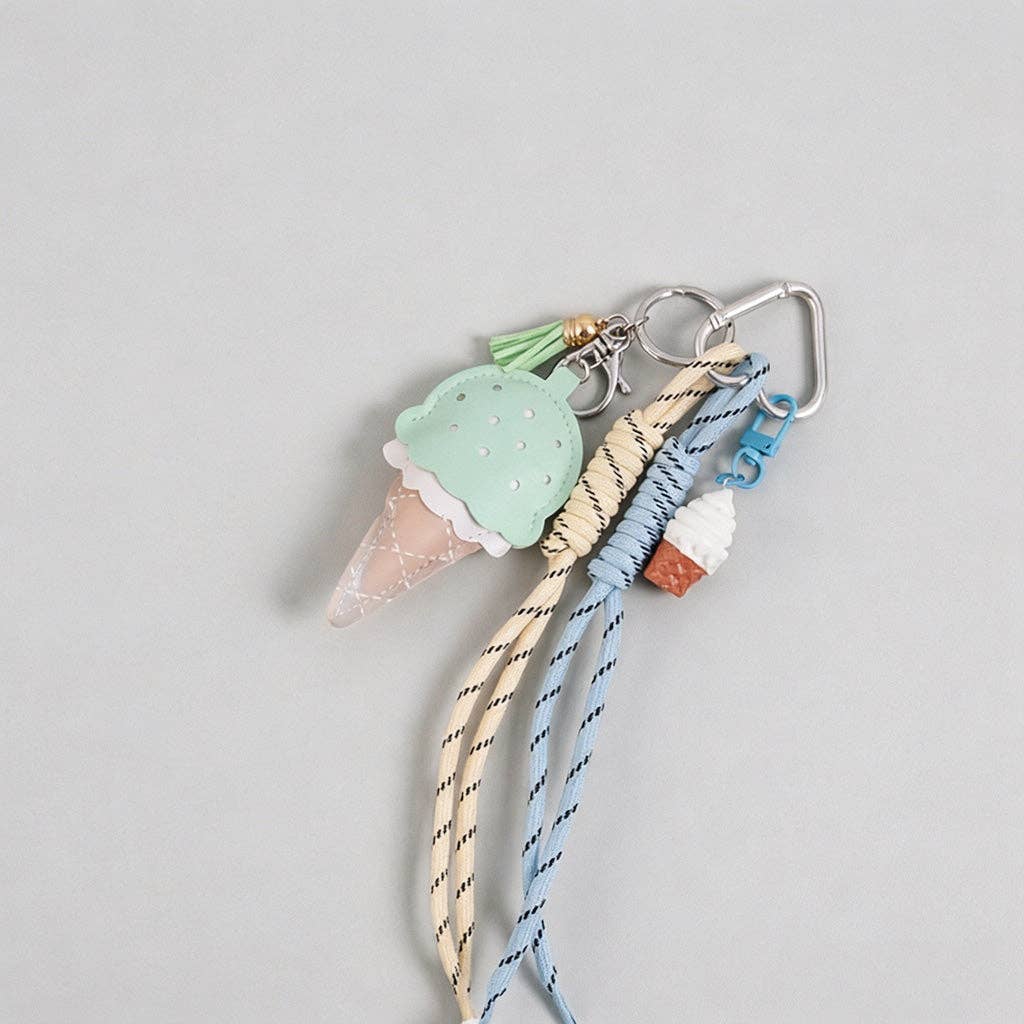Sweet Ice Cream Bag Charm: Mint / Ice Cream