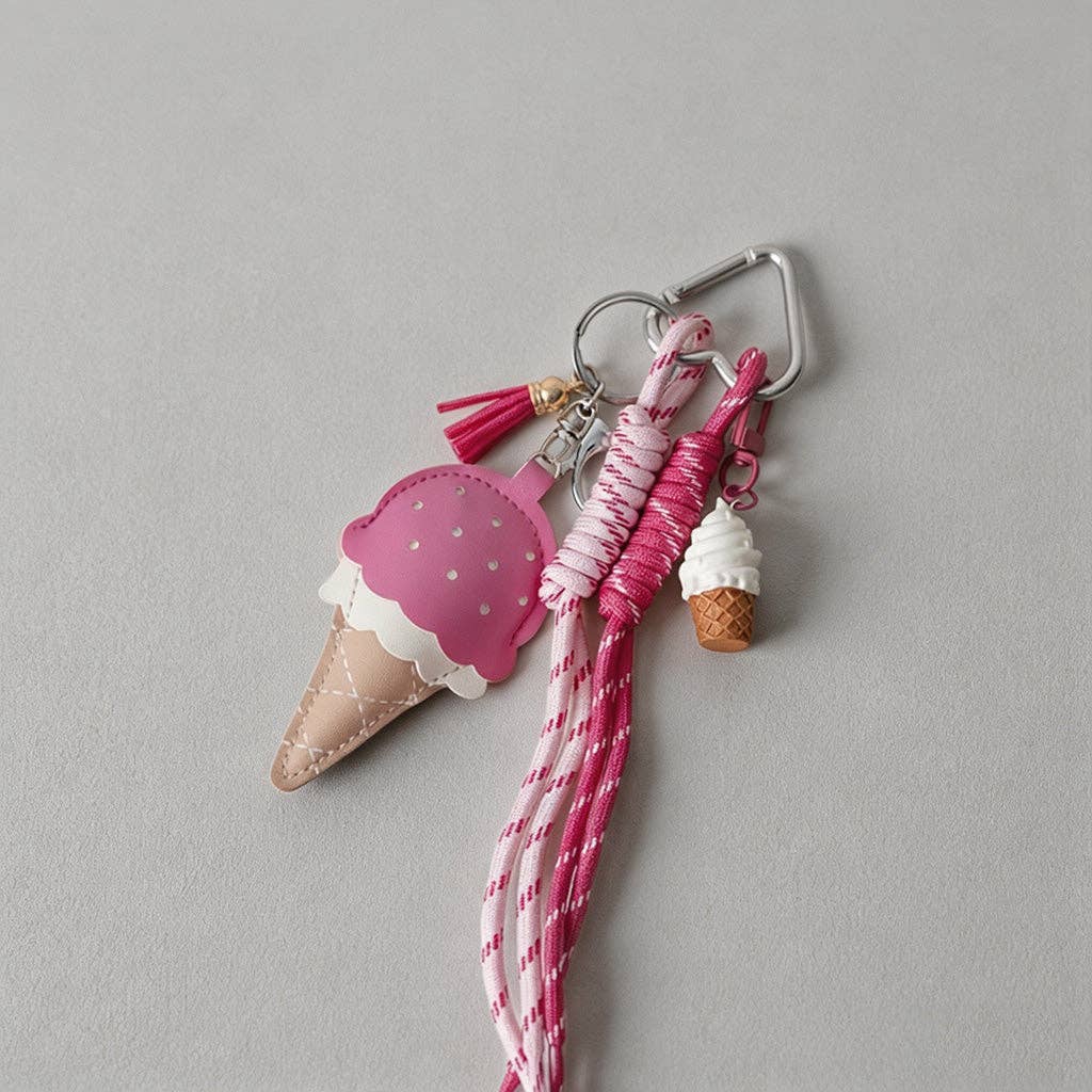 Sweet Ice Cream Bag Charm: Mint / Lollipop