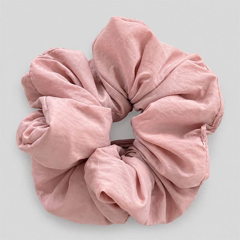 Oversized Solid Color Pastel Scrunchie: Yellow / One Size