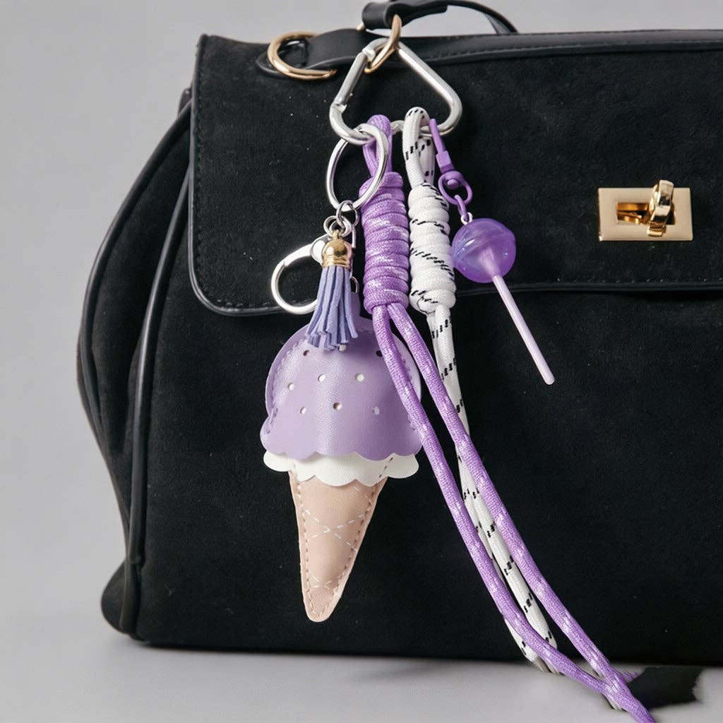 Sweet Ice Cream Bag Charm: Light Pink / Lollipop