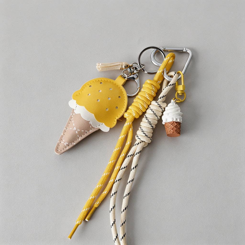 Sweet Ice Cream Bag Charm: Mint / Lollipop