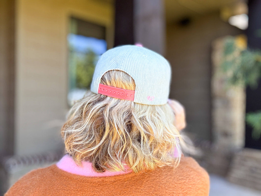 Embroidered Baseball Cap - "Bad Hair Day" - Light Blue